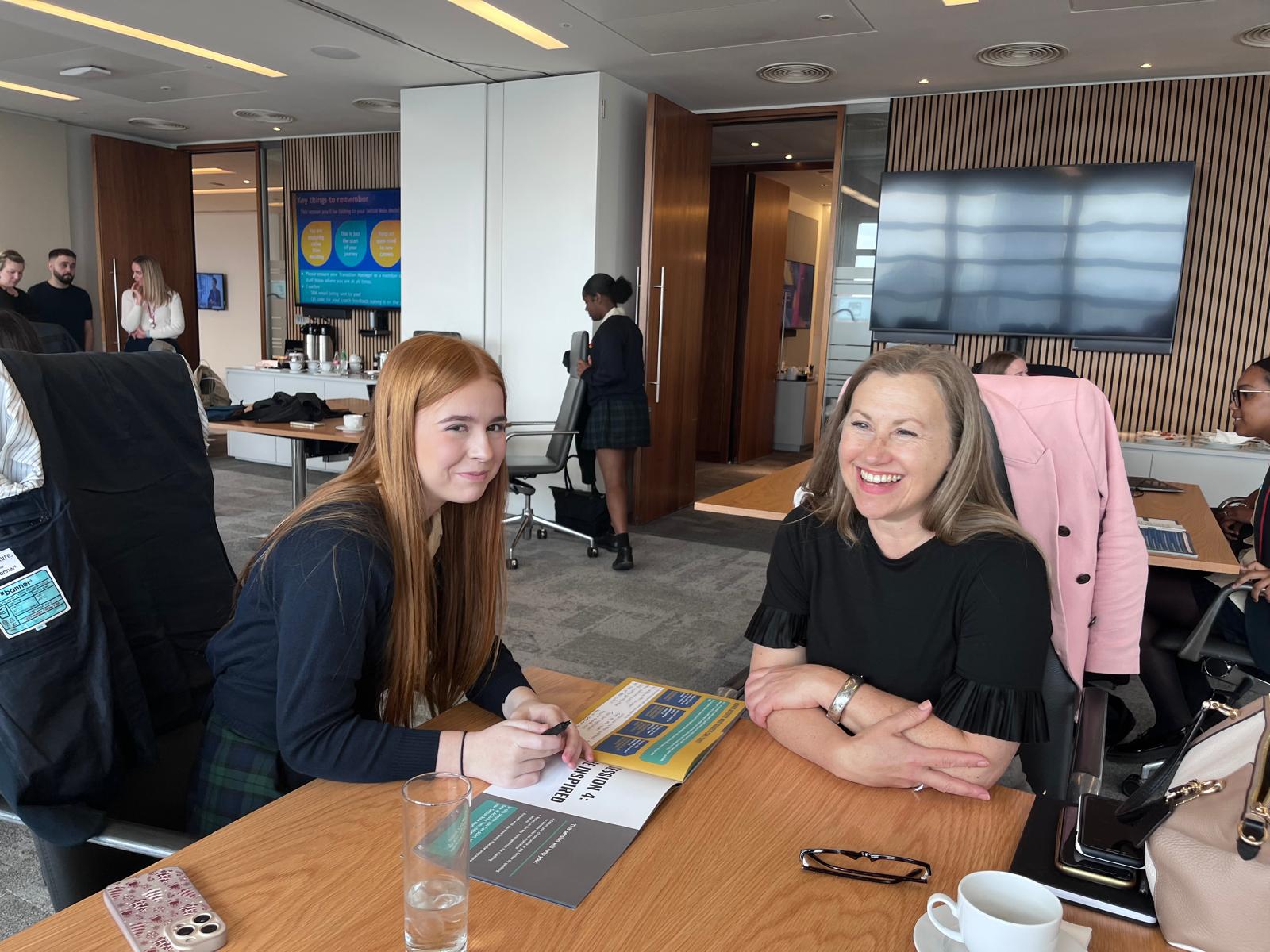 Victoria with student