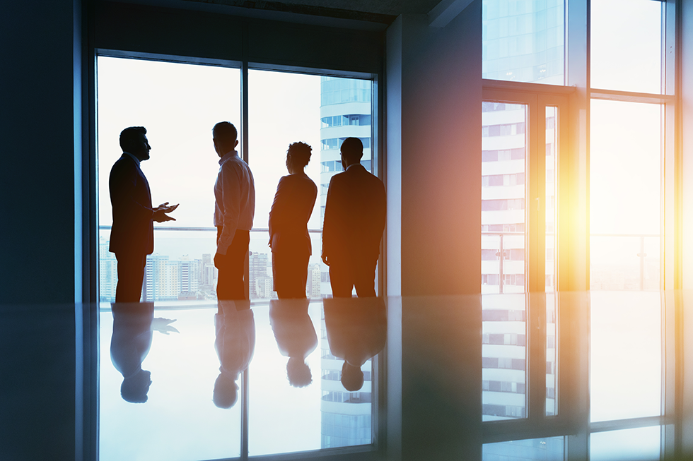 Silhoutte Figures In Office