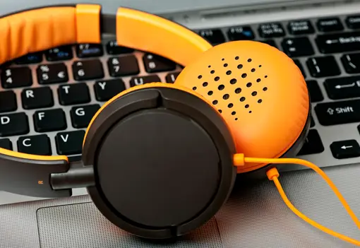 Headphones On Laptop Headphones On Laptop