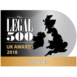 2018 The Legal 500 Uk Firm Of The Year Insurance Winner 2018 300X300