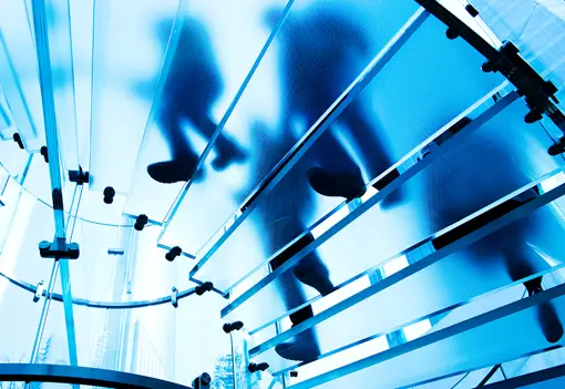 Silhouettes On Staircase Silhouettes On Staircase