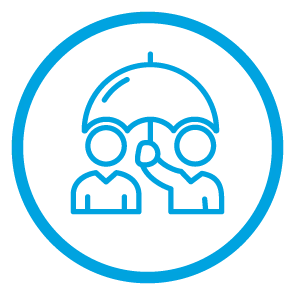 People Umbrella BLUE