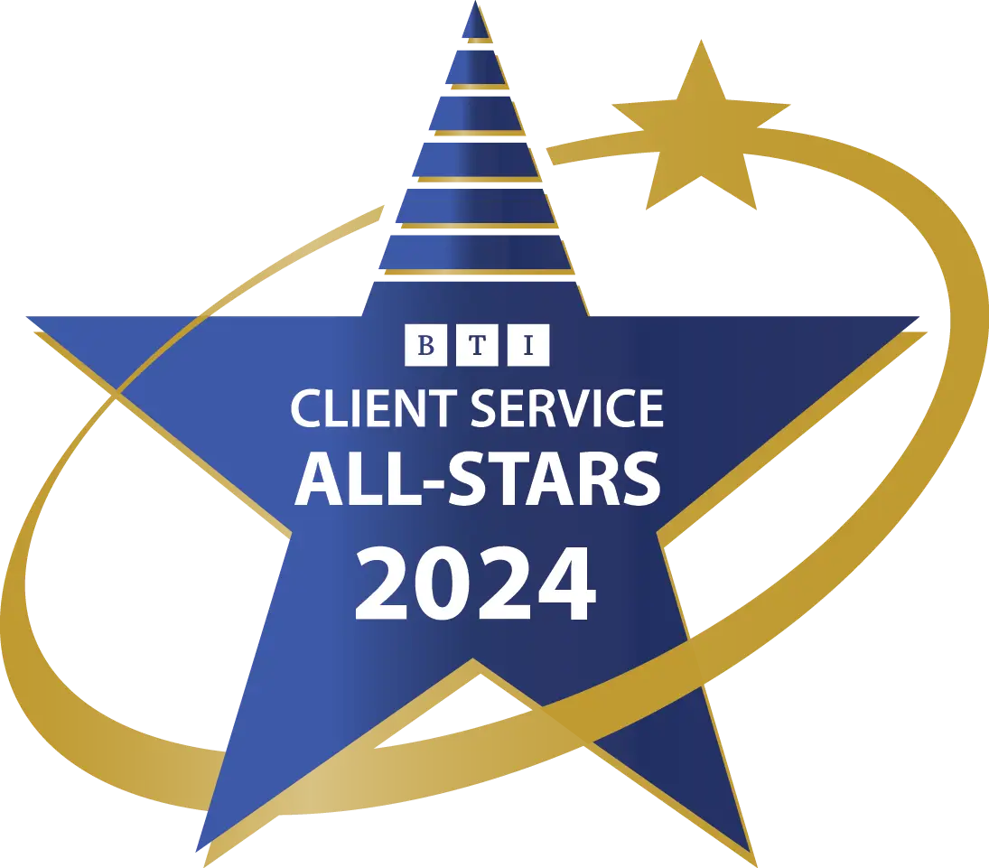 Jay Hamad BTI Client Service All Star 2024 Logo