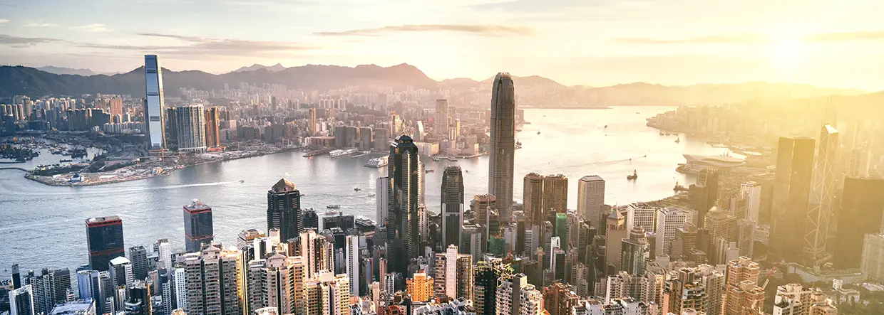 Hong Kong_Skyline At Sunrise
