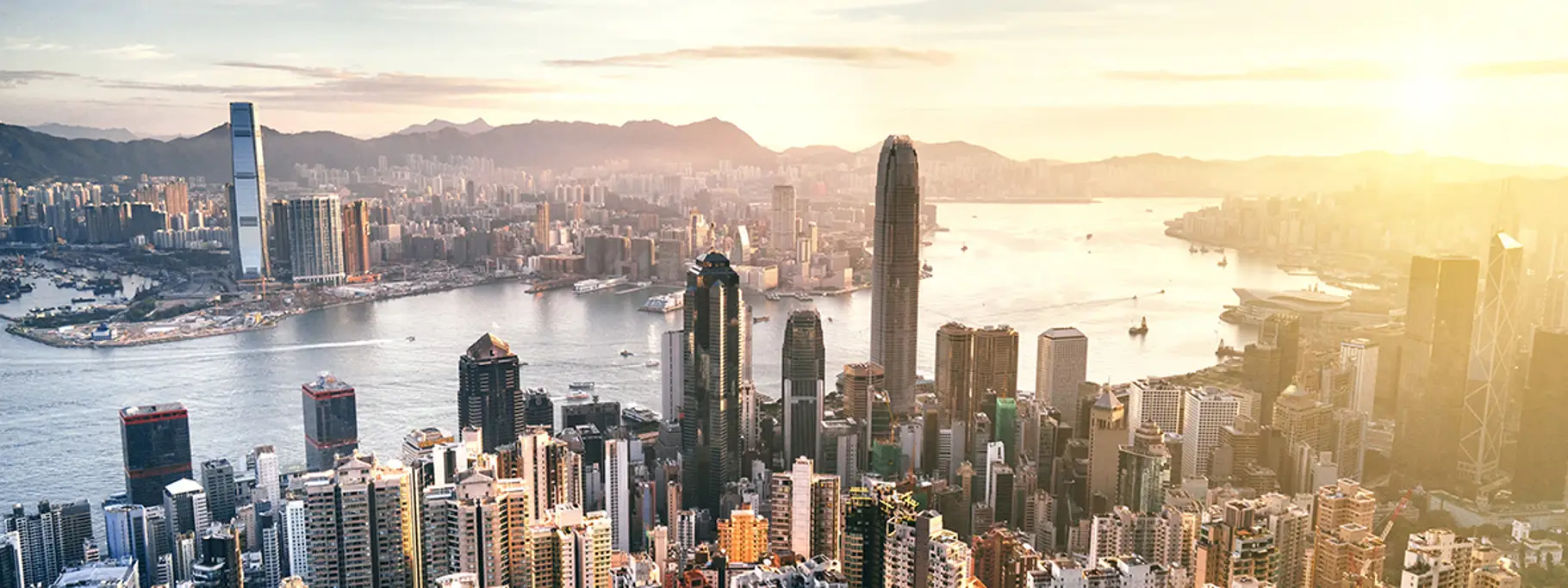 Hong Kong_Skyline At Sunrise Hong Kong_Skyline At Sunrise