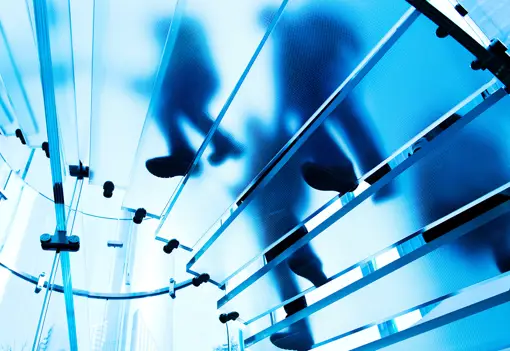 Silhouettes On Staircase Silhouettes On Staircase